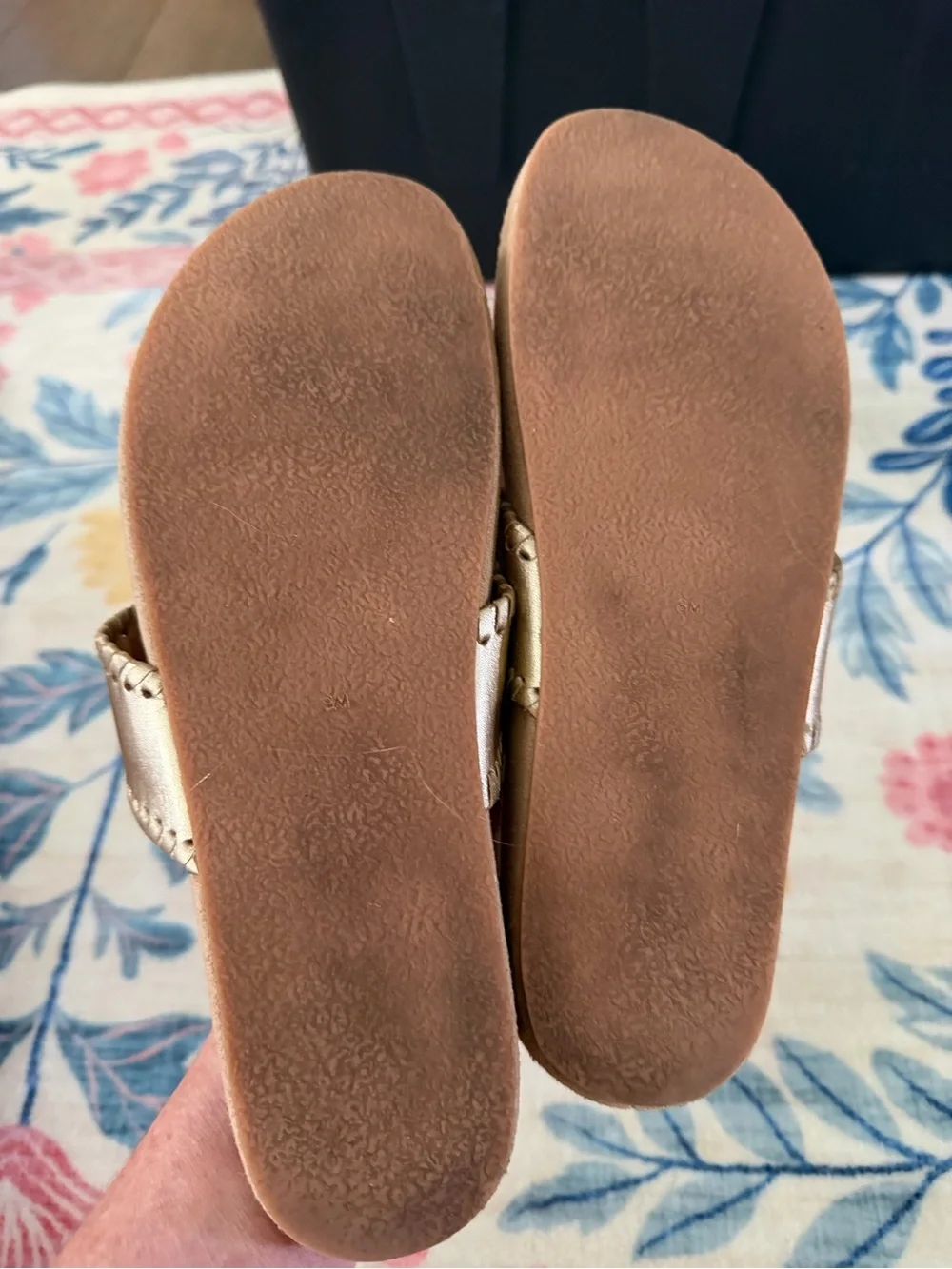 Jack Rogers Metallic Gold Toe-Post Sandals